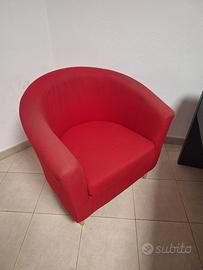 poltrona ikea rossa