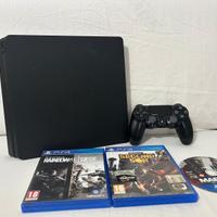 PS4 Slim 500GB Nera + Controller + 3 Giochi