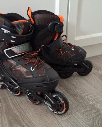 Roller FIT3 JR Oxelo Black Orange numero 32-35