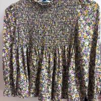 Maglietta a fiori maniche lunghe taglia 6 anni