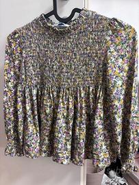 Maglietta a fiori maniche lunghe taglia 6 anni