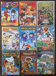 8 DVD Marvel, DragonBall, Holly e Benji, Gormiti