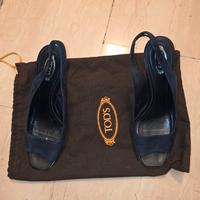 sandalo elegante camoscio blu