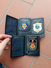 portafoglio distintivo protezione civile 