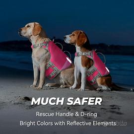 VIVAGLORY Gilet da Nuoto per Cani Rosa L