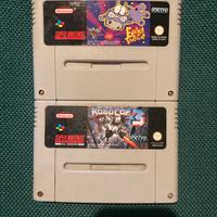 Lotto 2 cartucce gioco Snes Super Nintendo
