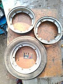 cerchio conservato vespa piaggio 3.00-10 dot grigi