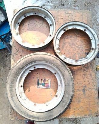cerchio conservato vespa piaggio 3.00-10 dot grigi