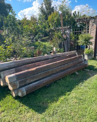 Travi in legno di fiume