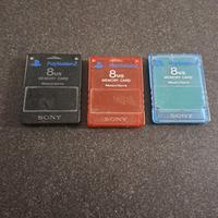 N.3 Memory Card Originali PlayStation 2