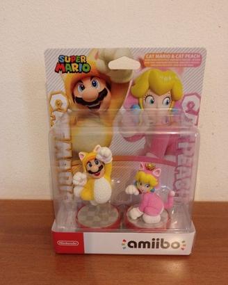 Nintendo Amiibo Mario e Peach Gatto Nuovo