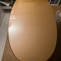 Tavolo legno e vetro modernariato