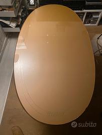 Tavolo legno e vetro modernariato