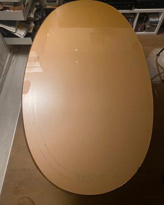 Tavolo legno e vetro modernariato