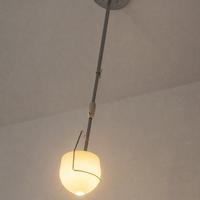 Lampada vintage VeArt anni 70 vetro opalino