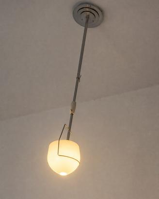 Lampada vintage VeArt anni 70 vetro opalino