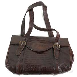 BORSA PELLE STAMPA COCCO VINTAGE POCHETTE BORSETTA