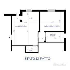 Trilocale ristrutturato sui colli