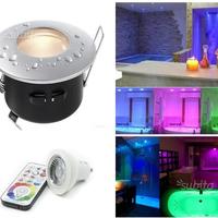 Faretto Cromoterapia Led da incasso luce RGB 8w