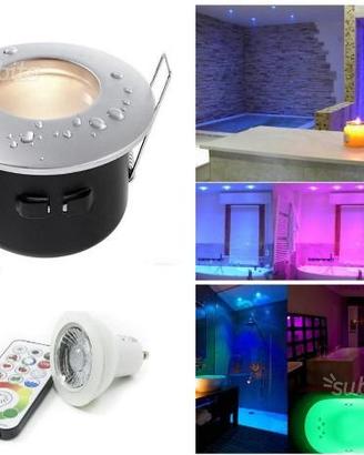 Faretto Cromoterapia Led da incasso luce RGB 8w