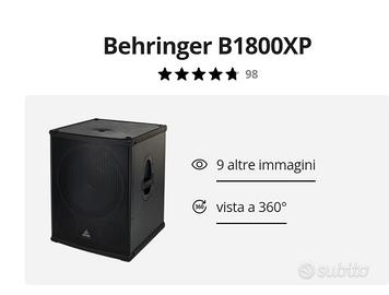 Sub Behringer B1800xp