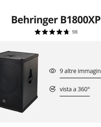 Sub Behringer B1800xp