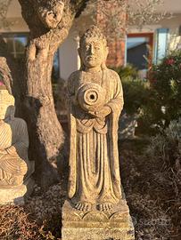 Buddha antico in pietra h100cm predis. x fontana