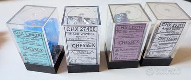 Lotto 4 Set Dadi Chessex Box Originali OOP