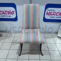 POLTRONCINA VINTAGE ANNI 50 RIGATE PIEDINI METALLO