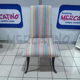 POLTRONCINA VINTAGE ANNI 50 RIGATE PIEDINI METALLO