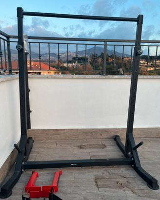 Half rack palestra regolabile + accessori