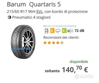 Pneumatici Barum 215/60/17 96H
