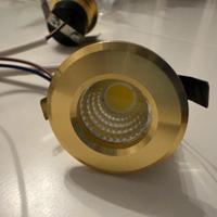 Mini faretti LED sa incasso - ottone - 2 unità