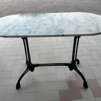 tavolo marmo 60x120 gambe in ghisa