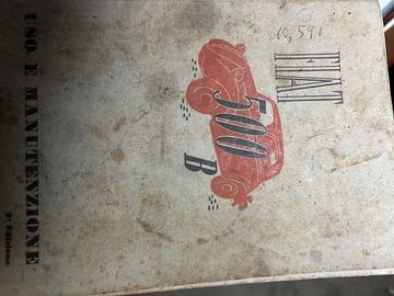 libretto uso e manutenzione originale  fiat 500 B