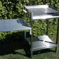 Barbecue a legna e carbonella inox 50Q - ilSimo