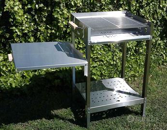 Barbecue a legna e carbonella inox 50Q - ilSimo