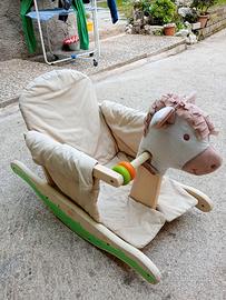 Cavallino a dondolo in legno