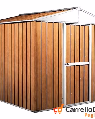 Box baracca lamiera Acciaio 275x175 fin legno