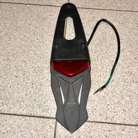 Portatarga motard enduro universale con faro