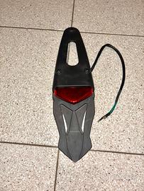 Portatarga motard enduro universale con faro