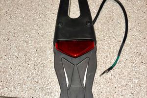 Portatarga motard enduro universale con faro