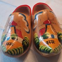 zoccoli olandesi in legno dipinti a mano 22 cm.