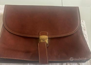Borsa pelle vintage nuova