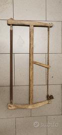 Sega a telaio antica in legno