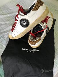 Saint Laurent unisex White Leather