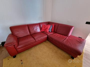 Divano Pelle Rossa