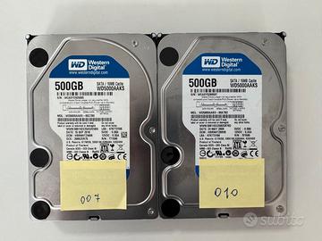 2 HDD WD Caviar Blue 500GB SATA 3,5" – WD5000AAKS