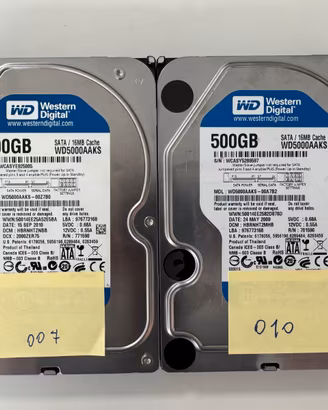 2 HDD WD Caviar Blue 500GB SATA 3,5" – WD5000AAKS
