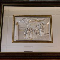 Quadro in rilievo laminato argento 